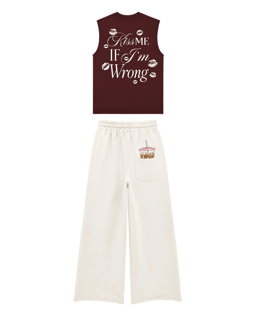 Kiss Me & Off-white Sweatpants Co-ord