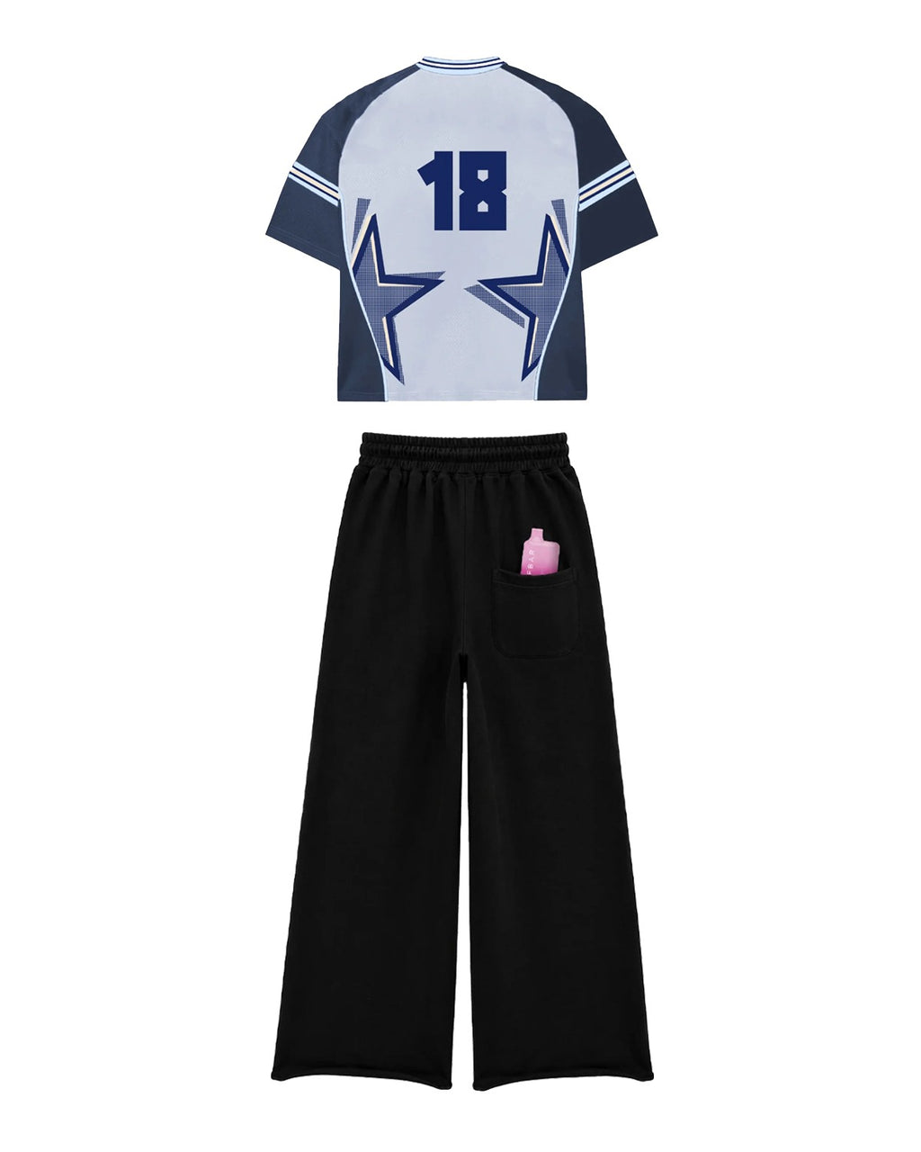 Starlight Jersey & Black Sweatpants Co-ord